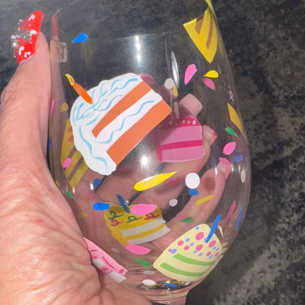 Lolita Cake-Themed Wine Glass with Vibrant Colors